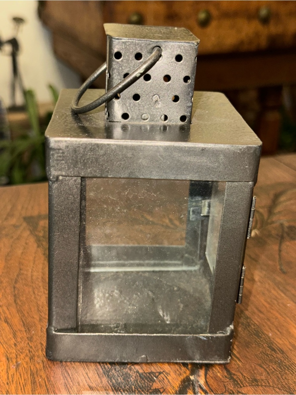 Metal Decorative Lantern in Dark Gray - Picture 5 of 9
